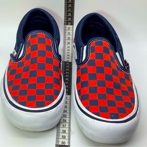 Vans Classic Slip On Checkboard Shoe Red/Blue Size EUR 38.5